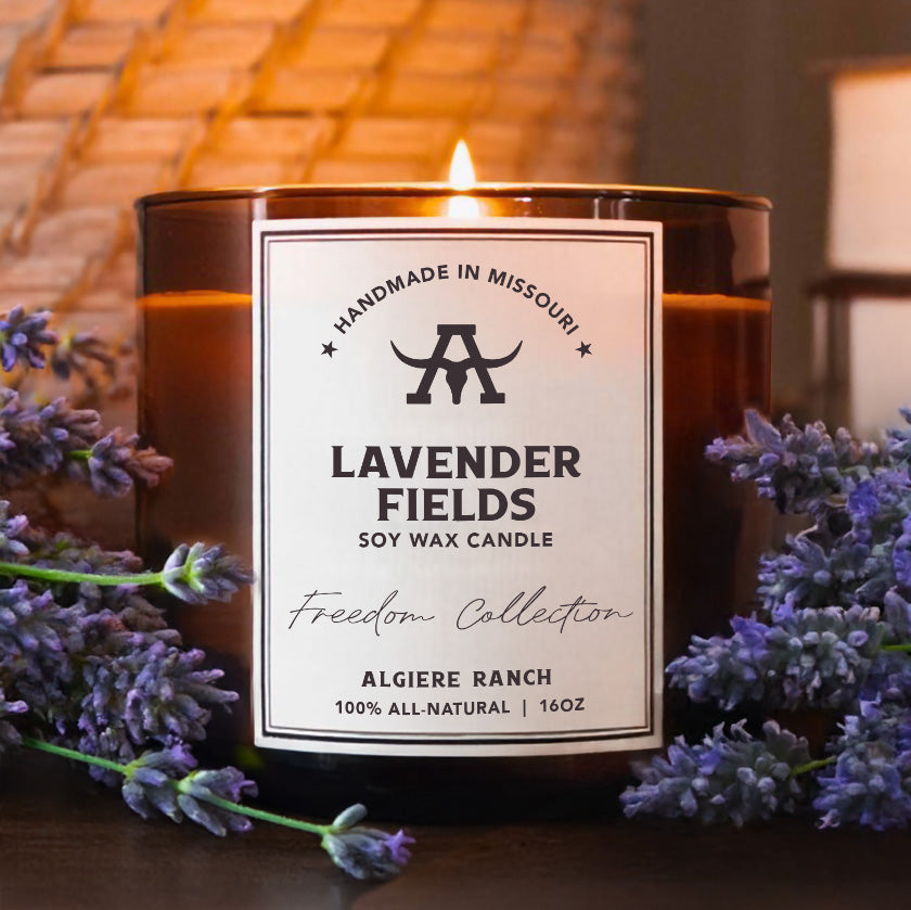 Lavender Fields All-Natural Soy Wax Candle | 16oz