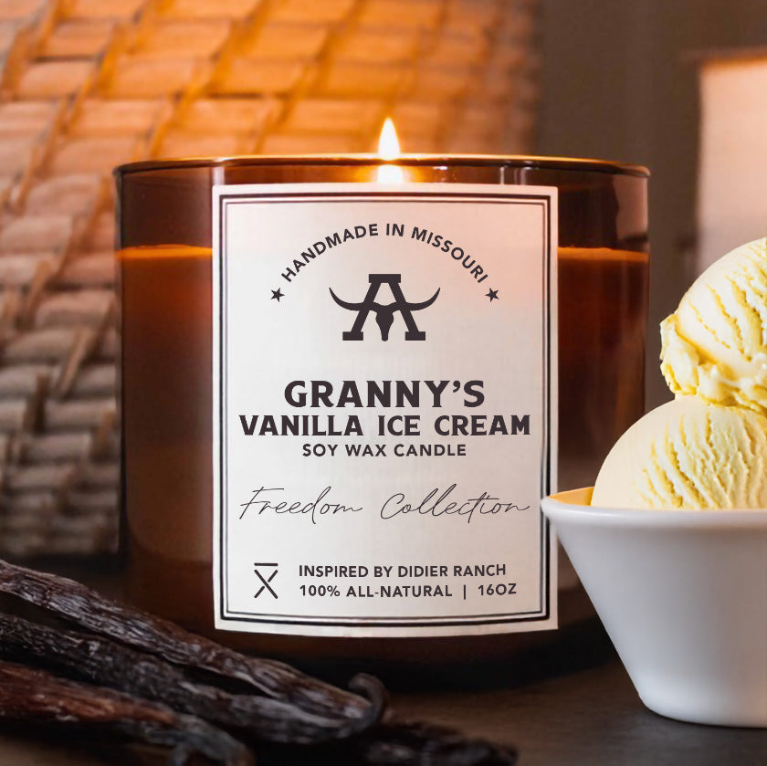 Vanilla Ice Cream All-Natural Soy Wax Candle | 16oz
