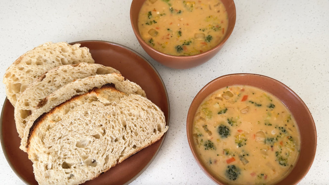 High-Protein Broccoli Cheddar Soup