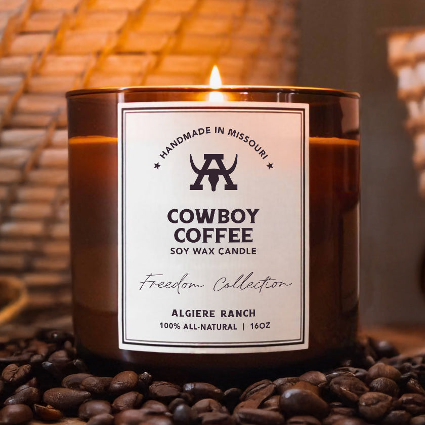 Cowboy Coffee All-Natural Soy Wax Candle | 16oz