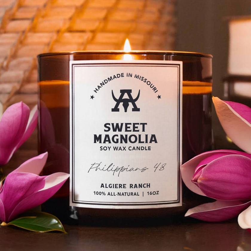 Sweet Magnolia All-Natural Soy Wax Candle | 16oz
