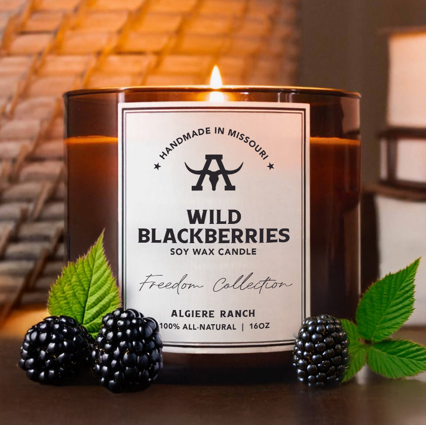 Wild Blackberries All-Natural Soy Wax Candle | 16oz