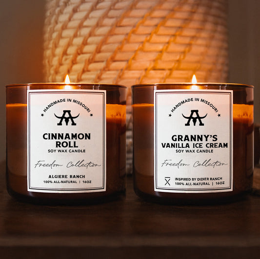 Cinnamon Roll + Vanilla Ice Cream Candle Duo | 16oz (Each)